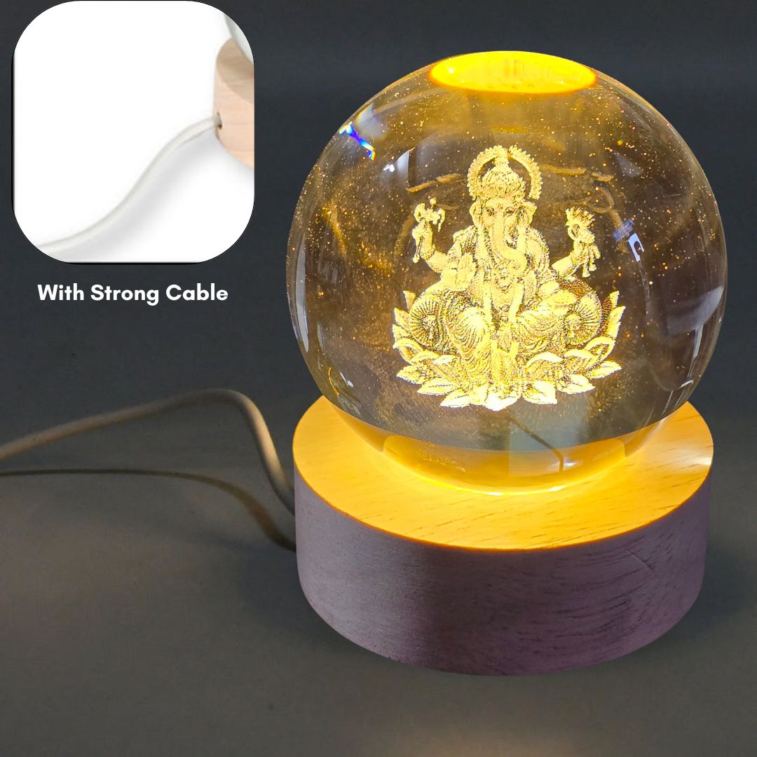 Shree Ganesha's Glow Crystal Ball