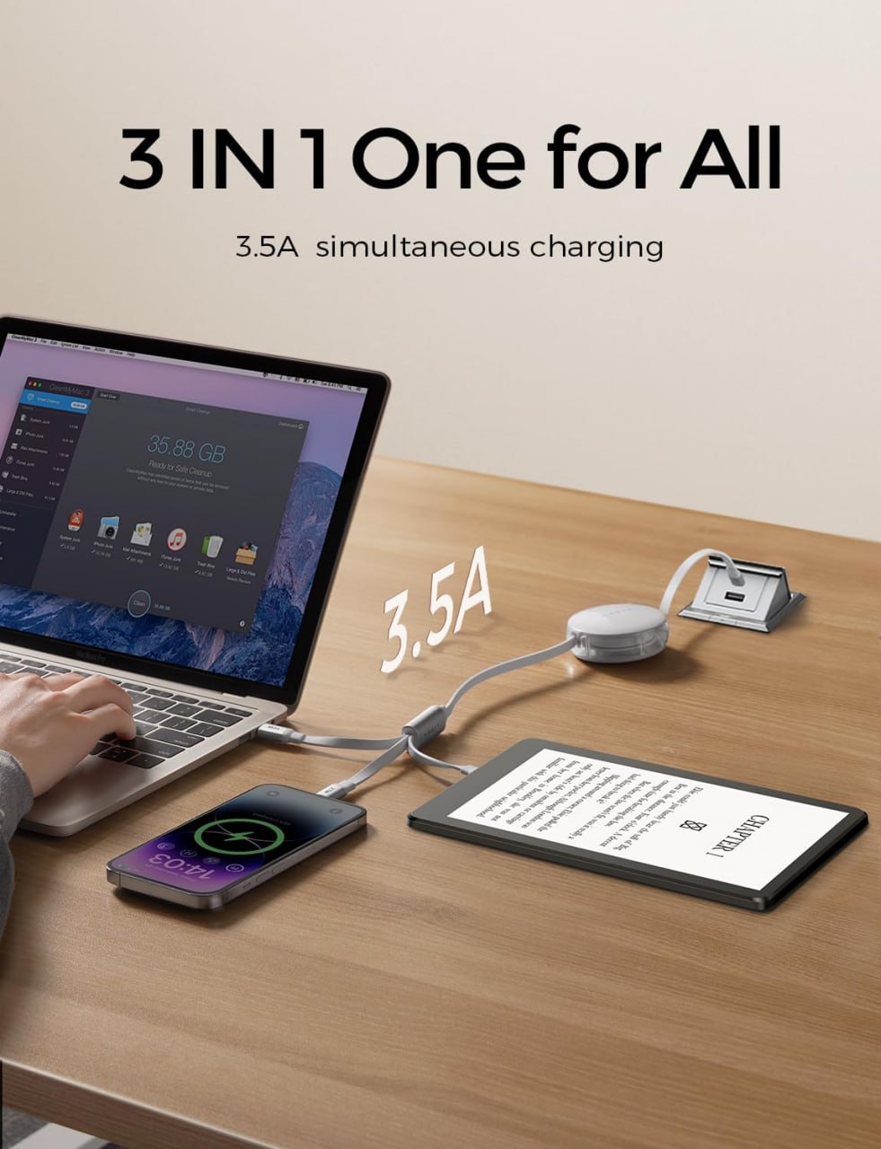 3-in-1 Retractable Cable